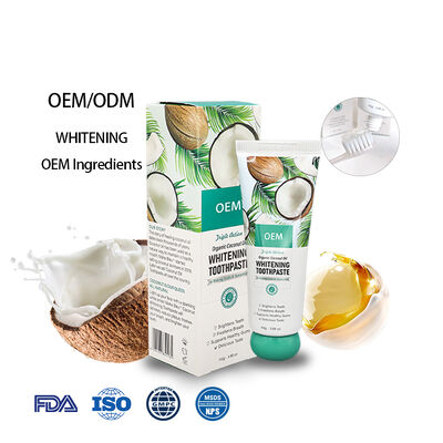 Custom-made Home Organic Coconut Whitening Toothpaste, Dentifrice Blanchissant, with Anti-cavity and Breath-freshening Effects